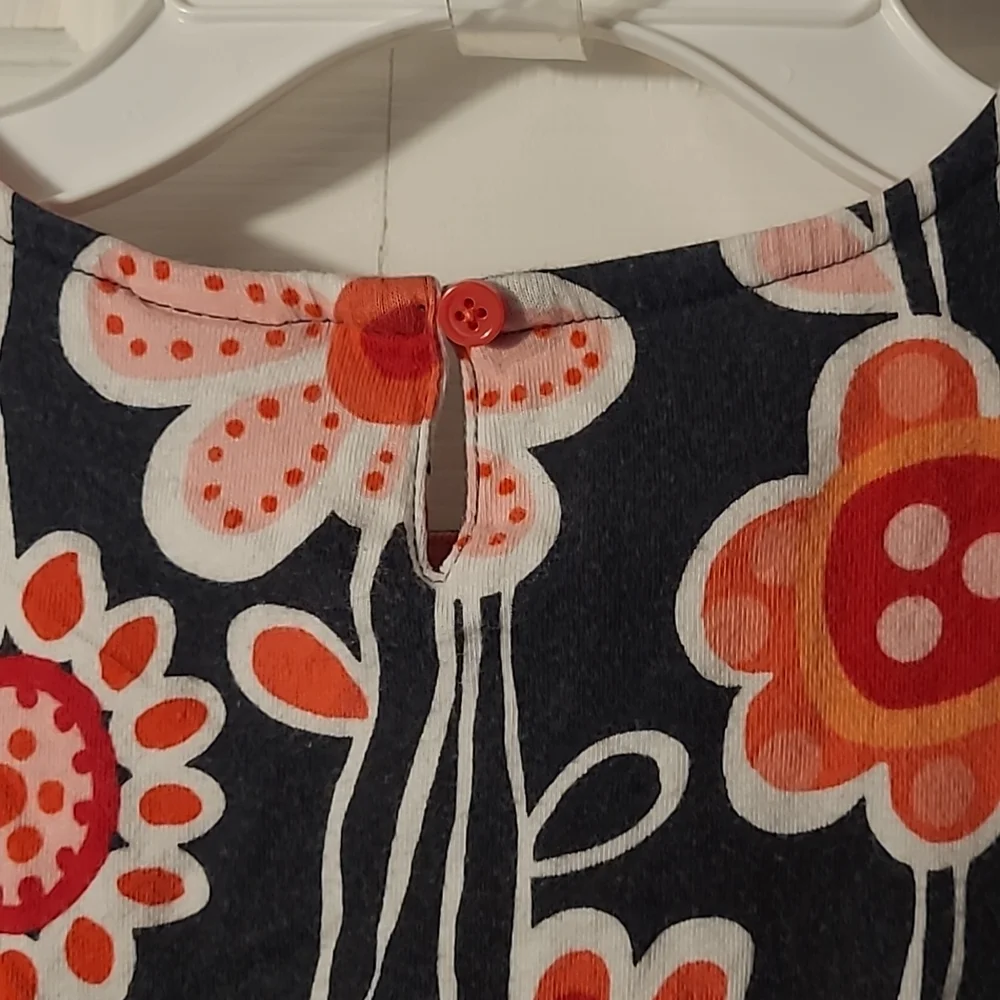 Gymboree Girls 7 bold bright retro floral casual dress